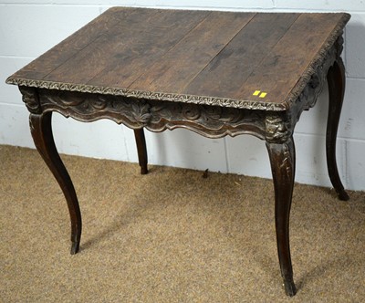 Lot 4 - A late 19th Century oak side table