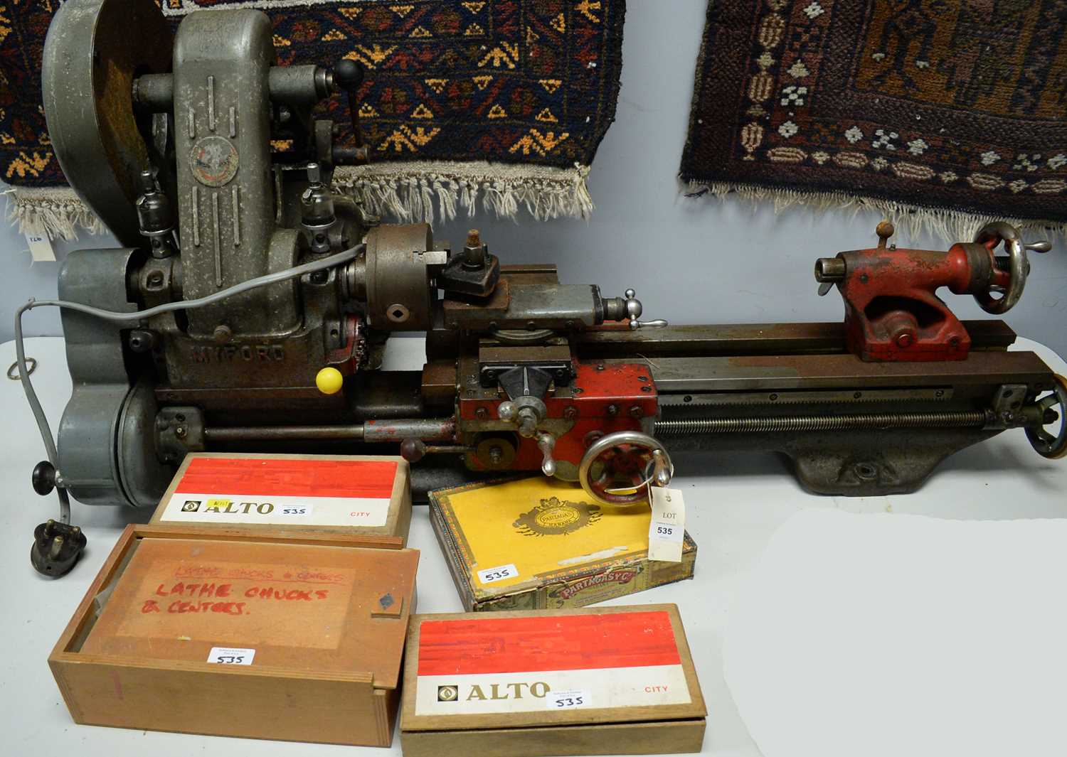 Lot 535 - Myford lathe and associated accessories.