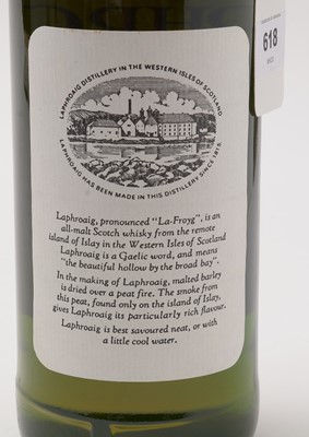 Lot 618 - Laphroaig 10 years old pre-royal warrant single malt scotch whisky
