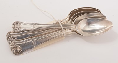 Lot 85 - A set of six George III silver teaspoons.