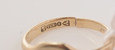 Lot 144 - Three 9ct gold signet rings.