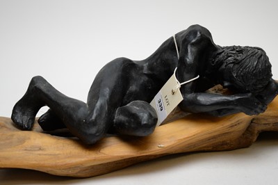 Lot 339 - Dreaming, a wood and resin sculpture by Anne Morrison