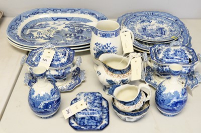 Lot 226 - A selection of blue and white ceramics including Copeland Spode