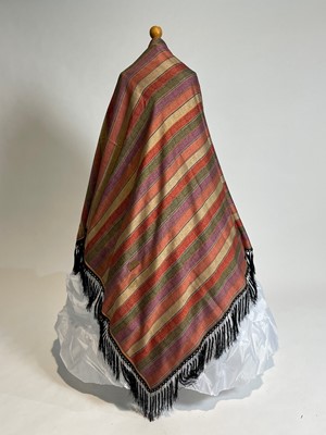 Lot 778 - A late 19th Century French woven silk shawl.