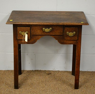Lot 34 - An 18th Century and later oak side table