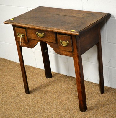 Lot 34 - An 18th Century and later oak side table