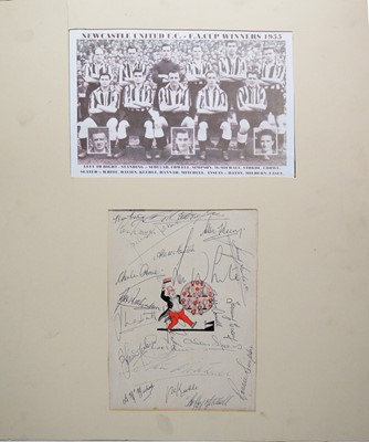 Lot 621 - A page from the Beano signed by 1950s Newcastle United football team