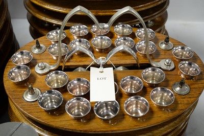 Lot 344 - A selection of 20th Century mahogany communion trays