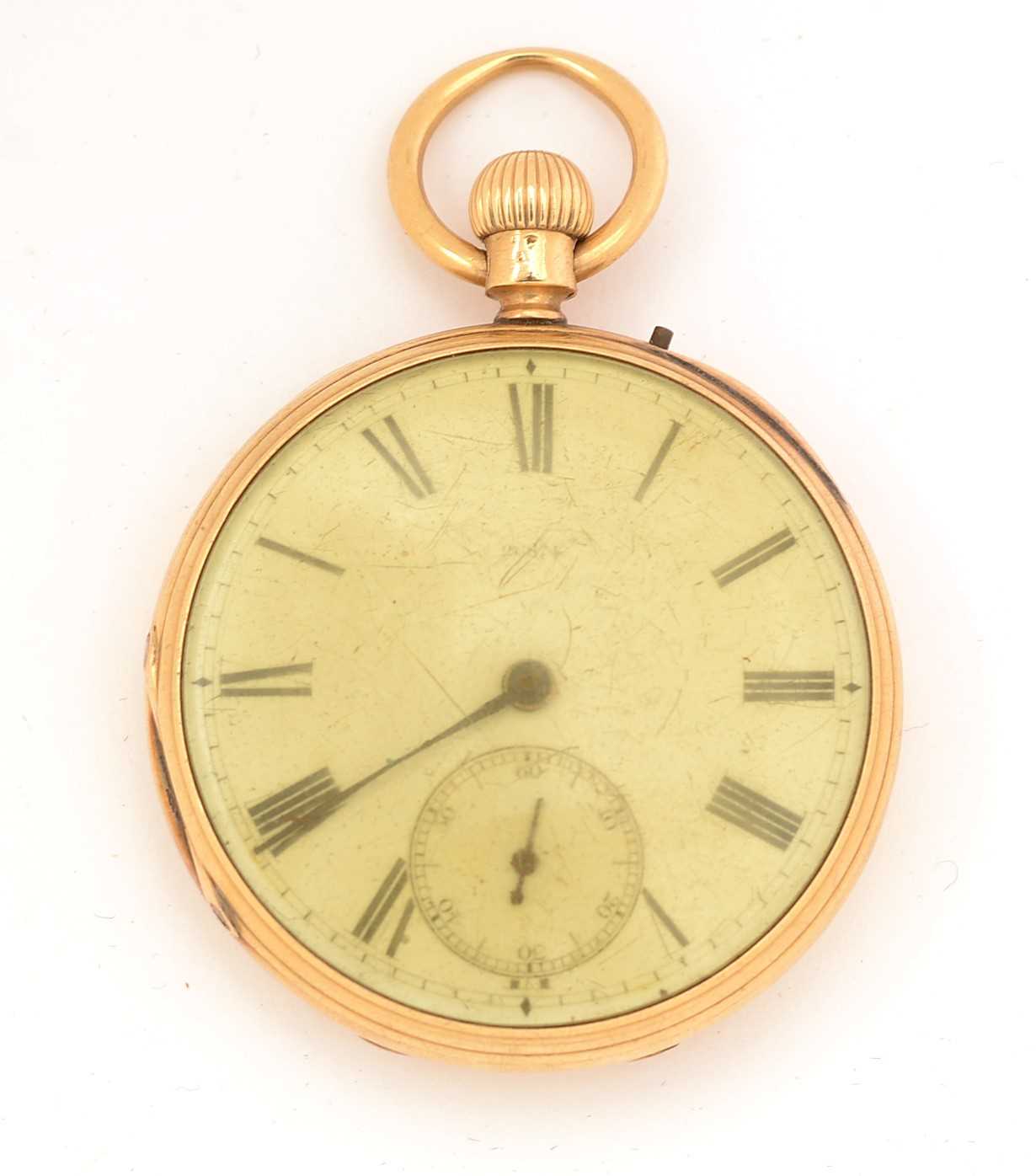 Lot 22 - An 18ct yellow gold cased open faced pocket watch