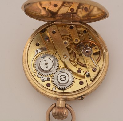 Lot 23 - An 18ct yellow gold cased open faced fob watch