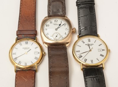 Lot 99 - Waltham and Raymond Weil wristwatches.