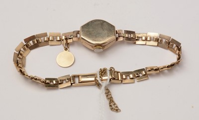 Lot 123 - A mid 20th Century lady's 9ct gold cased Regency wristwatch.