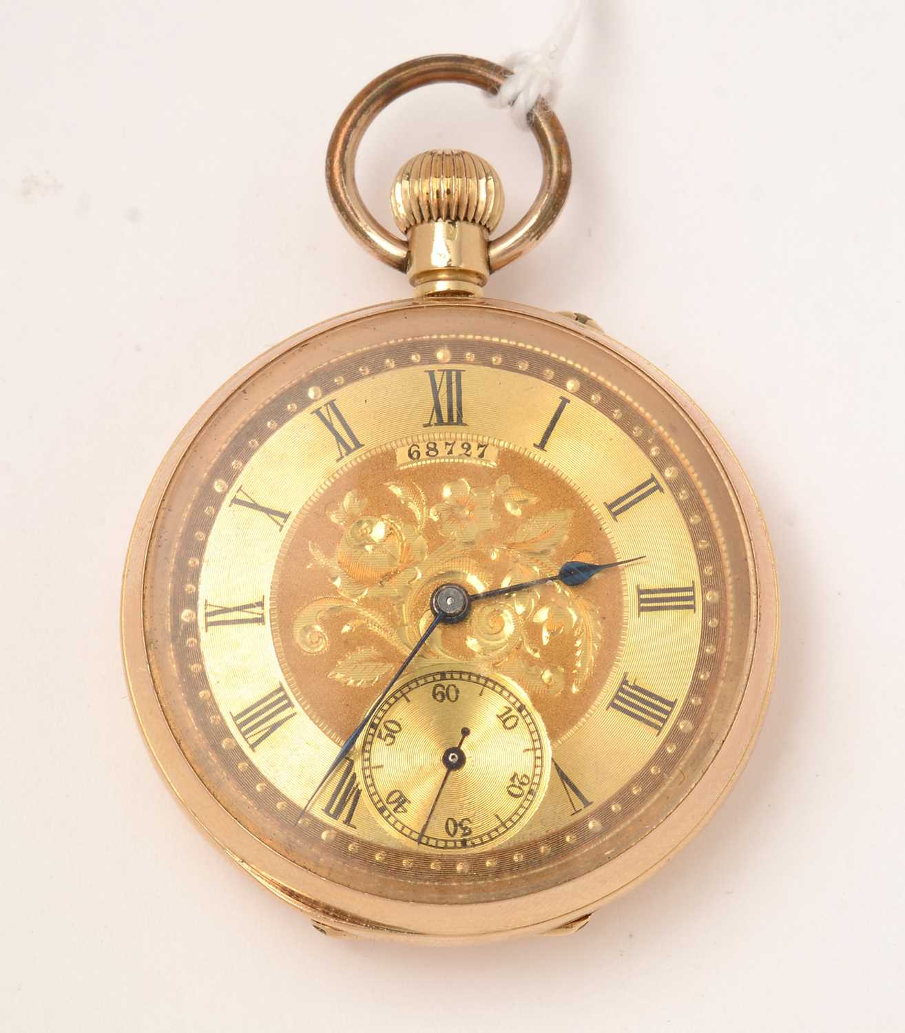 Lot 125 - A lady's yellow-metal fob watch.