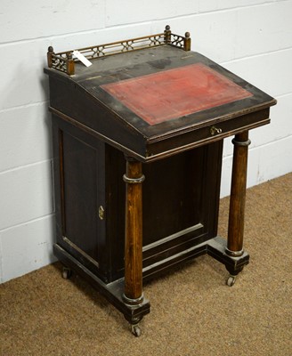 Lot 19 - Victorian stained beech Davenport.