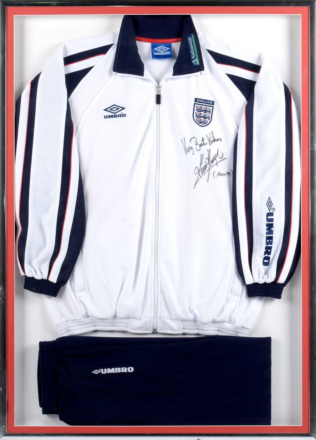 612 - The first England football team tracksuit worn by manager Kevin Keegan.