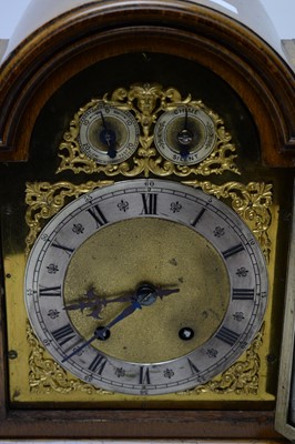 Lot 331 - A 19th C German oak cased bracket clock.