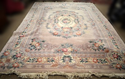 Lot 130 - A Chinese carpet.