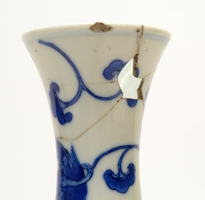 Lot 430 - Pair of Chinese blue and white Dragon vases