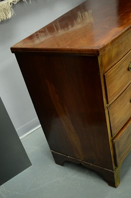 Lot 107 - 19th C mahogany bowfront chest of drawers.