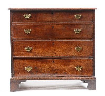 Lot 602 - George III mahogany chest.