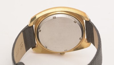 Lot 2 - Omega Electronic F300hz Chronometer: a gilt steel cased wristwatch