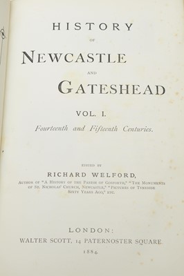 Lot 253 - Three volumes of a History of Newcastle and Gateshead, by Richard Welford