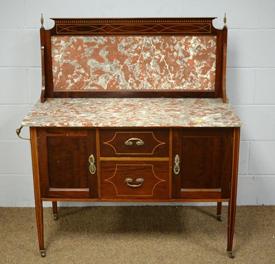Lot 45 - Edwardian marble top washstand.