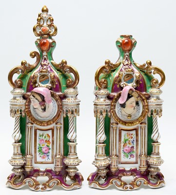 Lot 537 - Pair of French gothic scent bottles