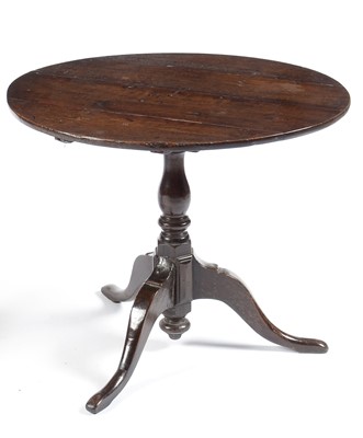 Lot 641 - Georgian oak tripod table.