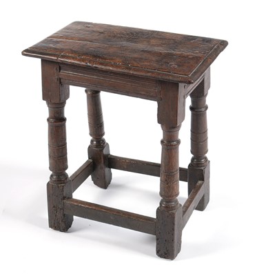 Lot 643 - An oak joint stool, probably 17th Century