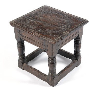 Lot 644 - An oak joint stool, probably 17th Century