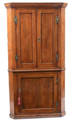 Lot 647 - George III full height corner cabinet.