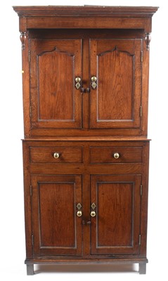 Lot 649 - Provincial oak cupboard.