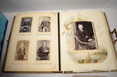 Lot 456 - A Victorian photograph album, and a collection of postcards.