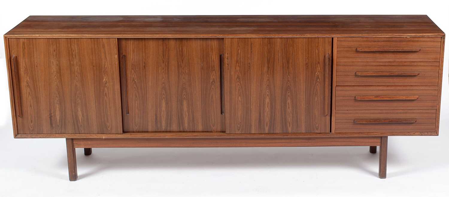 Lot 626 - 1960's rosewood sideboard.