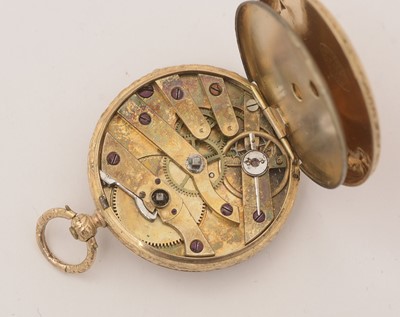 Lot 9 - G. Lannier, Geneva: an 18ct yellow gold cased open faced fob watch