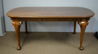 Lot 62 - early/mid 20th C walnut dining table.