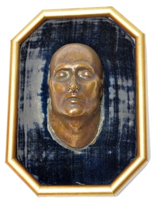 Lot 576 - A bronze cast of Napoleon Bonaparte's death mask