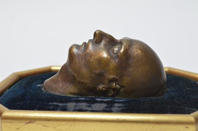 Lot 576 - A bronze cast of Napoleon Bonaparte's death mask