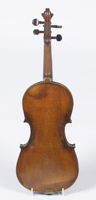 Lot 16 - Stradivarius style violin, two bows
