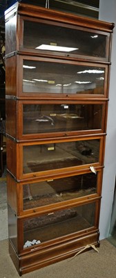 Lot 74 - Globe-Wernicke Co.Limited six-tier mahogany stacking bookcase.