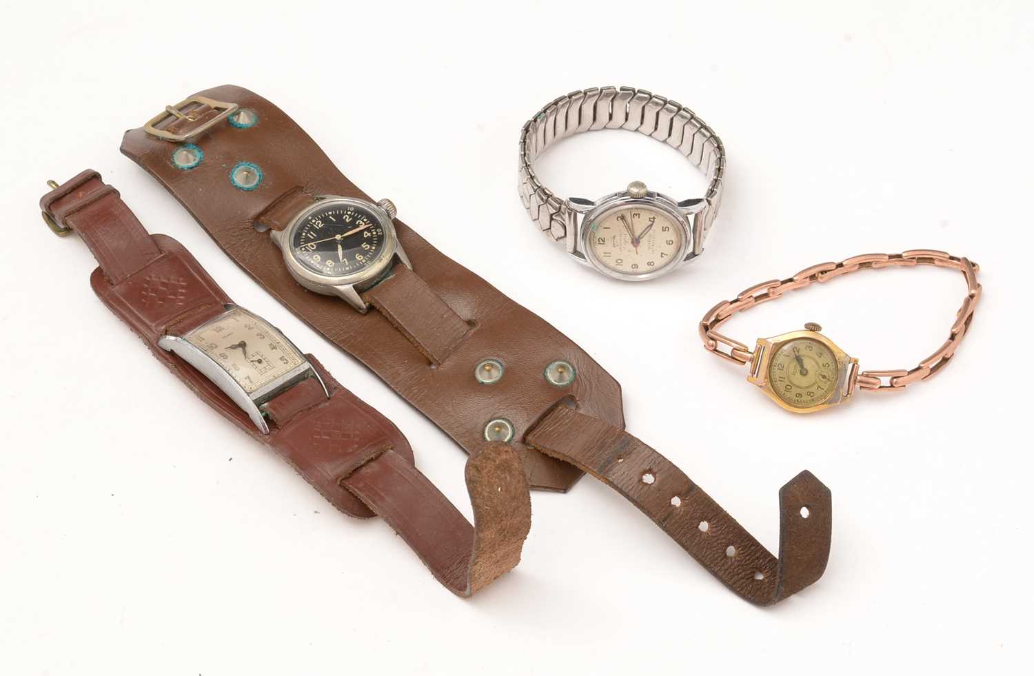 Lot 39 - Two aviators wristwatches and two others.