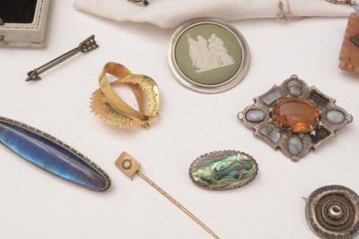 Lot 41 - A quantity of costume jewellery brooches