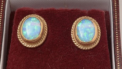 Lot 57 - An opal pendant and earrings