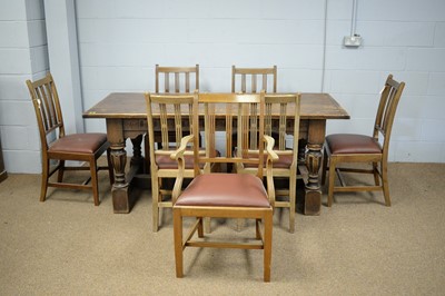 Lot 36 - A dining table and six chairs