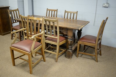 Lot 36 - A dining table and six chairs