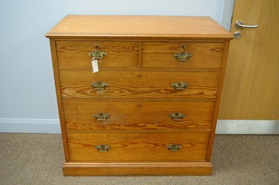 Lot 54 - Edwardian pine chest of drawers.