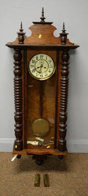 Lot 171 - A Vienna walnut wall clock