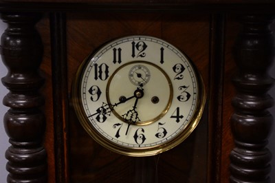 Lot 171 - A Vienna walnut wall clock