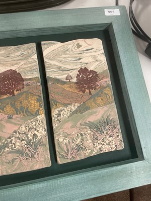 Lot 505 - A contemporary ceramic triptych of Hadrian's Wall by Syl Macro
